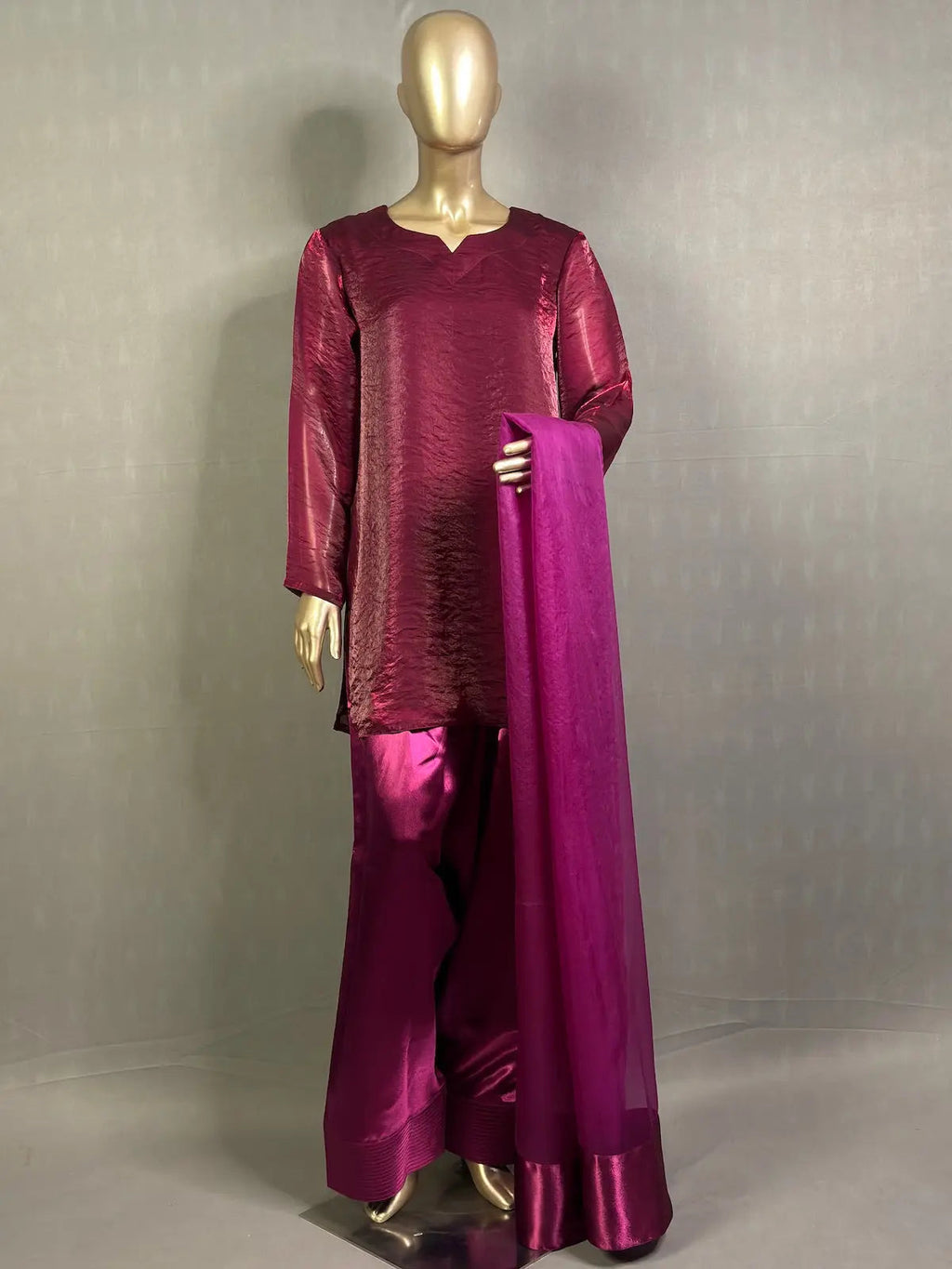 Magenta Farshi Shalwar Kurta Set | Summer Kurta set