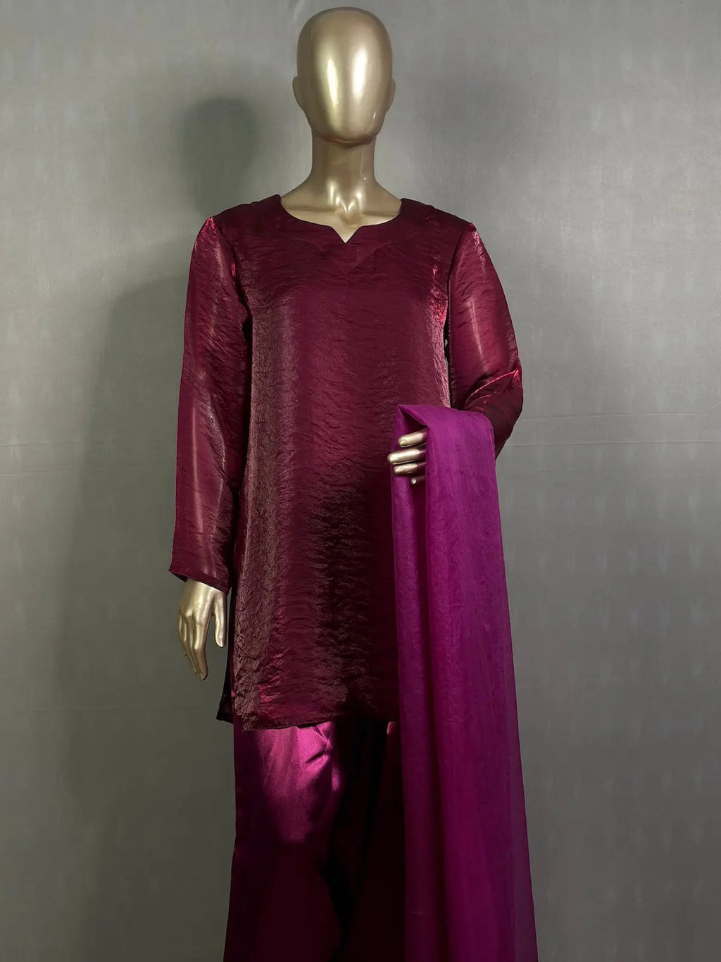 Magenta Farshi Shalwar Kurta Set | Summer Kurta set