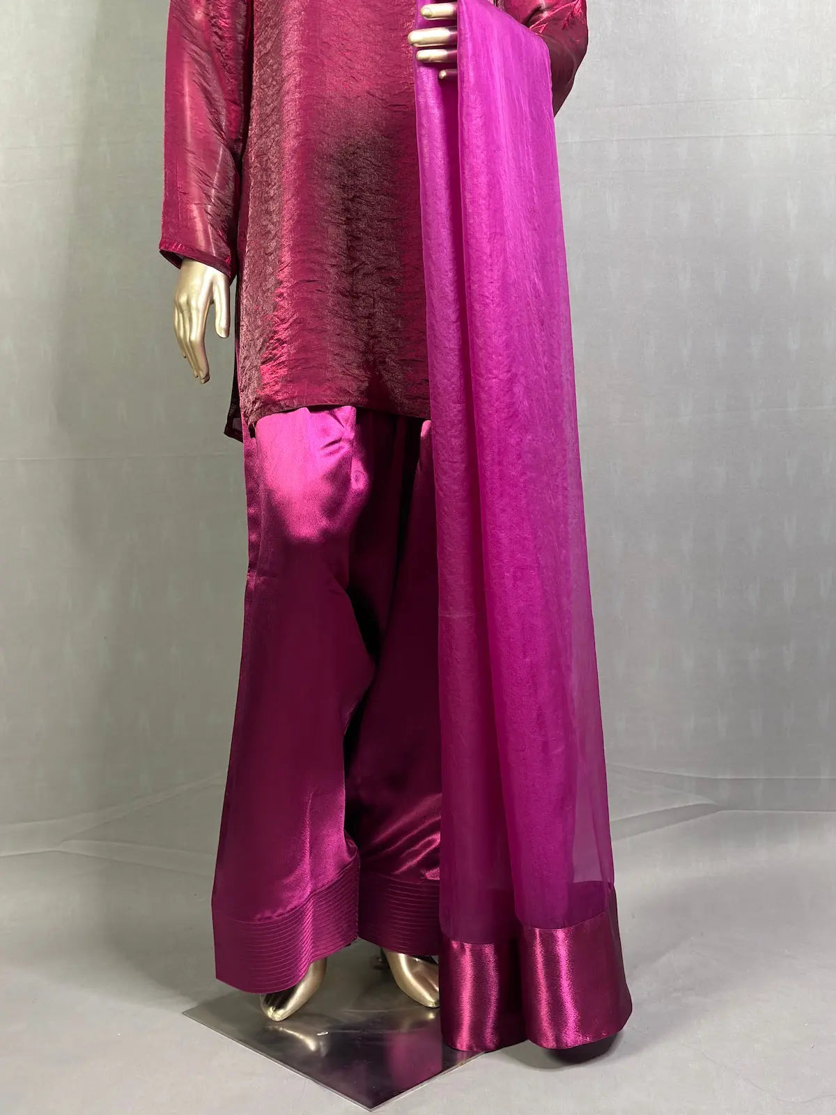 Magenta Farshi Shalwar Kurta Set | Summer Kurta set