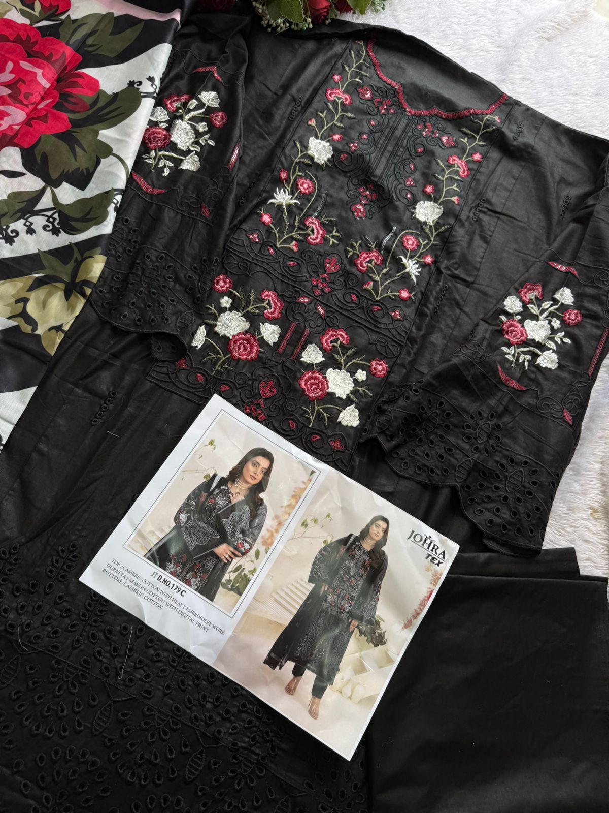 CAMBRIC COTTON WITH CHIKANKRI EMBROIDERY WORK