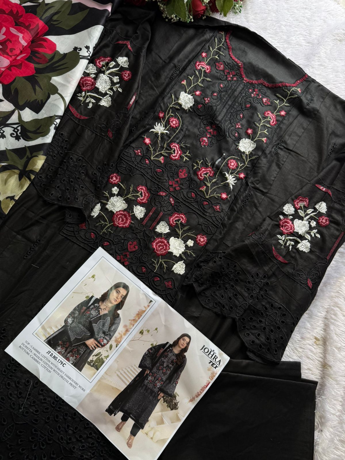 CAMBRIC COTTON WITH CHIKANKRI EMBROIDERY WORK