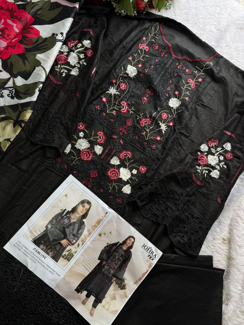 CAMBRIC COTTON WITH CHIKANKRI EMBROIDERY WORK