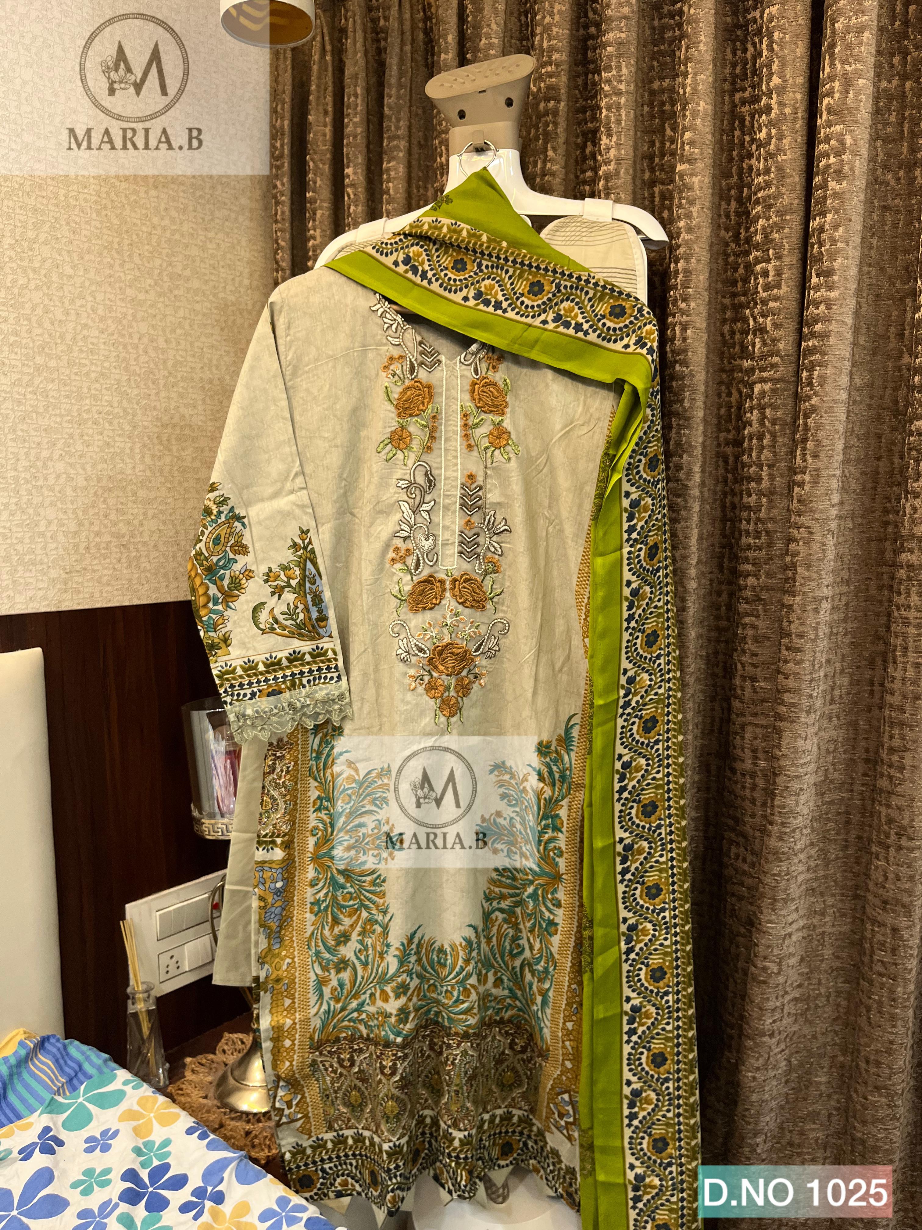 Pakistani Stitched Lawn - Lime Green